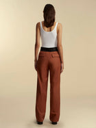 Relaxed Wool Trouser with Raw Edge Detail - Marina Moscone