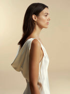 Satin Bias Slipdress with Cowl Back - Marina Moscone