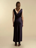 Satin Bias Slipdress with Cowl Back - Marina Moscone