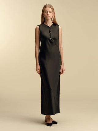 Satin Sheath with Button - Out Shawl - Marina Moscone