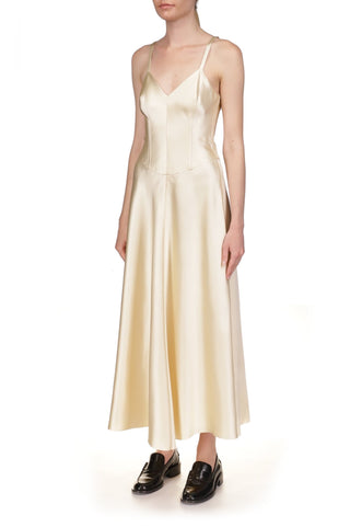 Satin Swing Dress - Marina Moscone