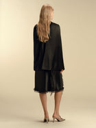 Satin Twist Capelet - Marina Moscone