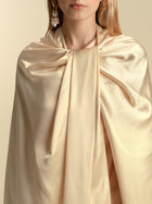 Satin Twist Capelet - Marina Moscone