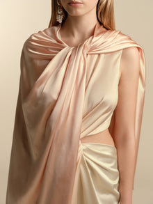 Satin Twist Capelet - Marina Moscone