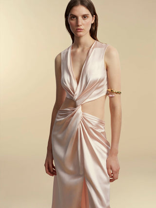 Satin Twist Dress - Marina Moscone