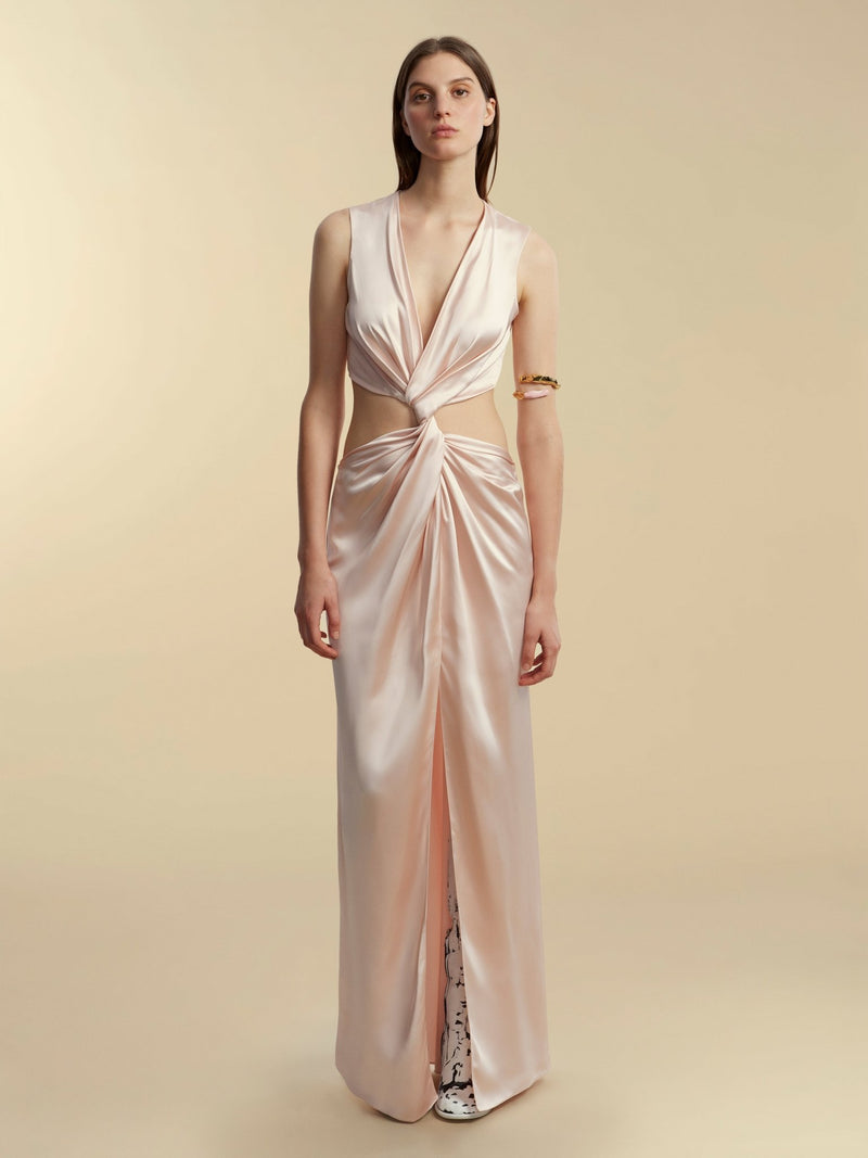 Satin Twist Dress - Marina Moscone