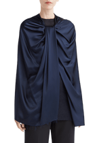 Satin Viscose Twist Capelet - Marina Moscone