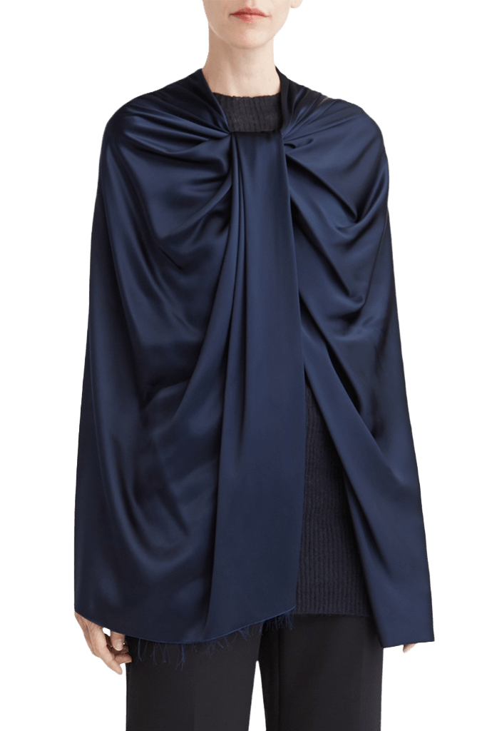 Satin Viscose Twist Capelet - Marina Moscone