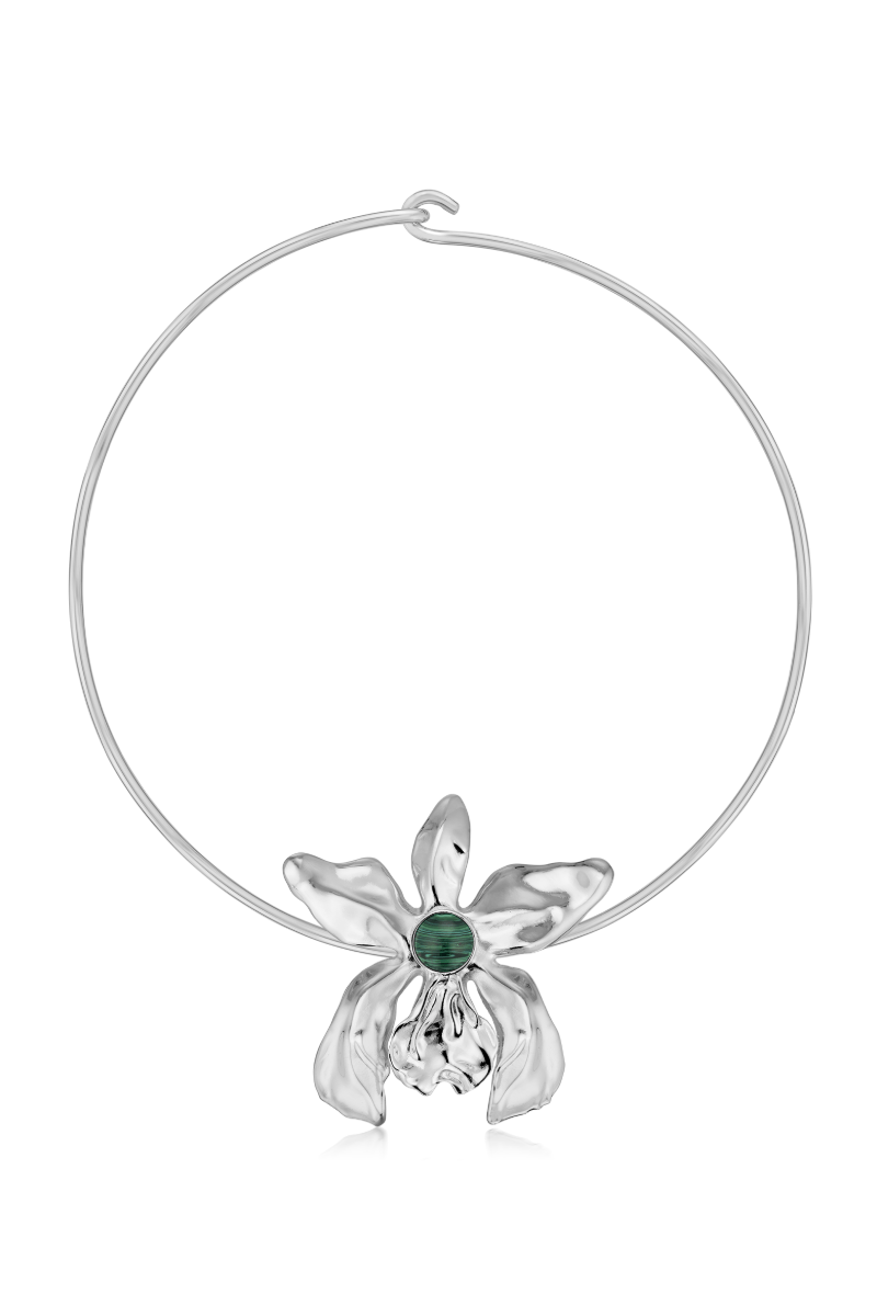 Silver Orchid Choker - Marina Moscone