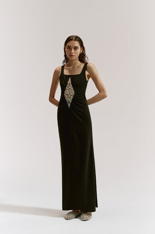 Slipdress with Diamond Inlay - Marina Moscone