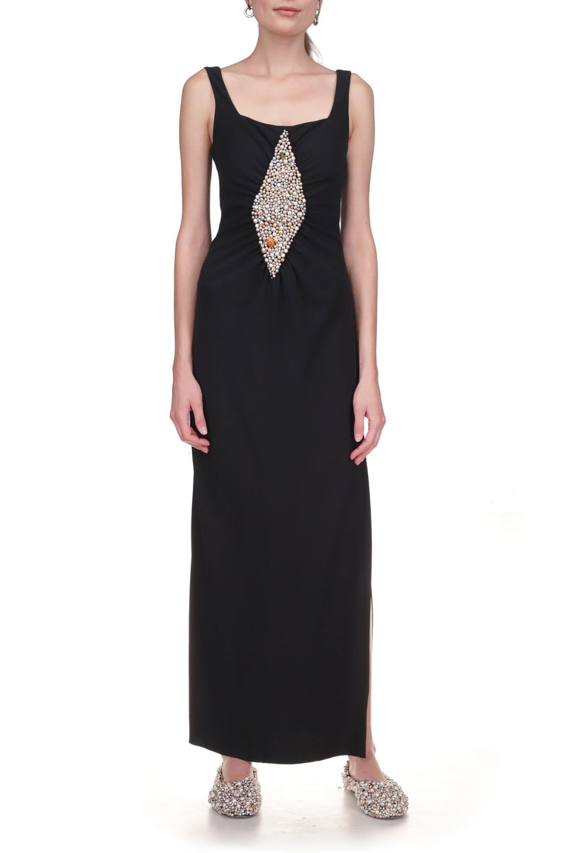 Slipdress with Diamond Inlay - Marina Moscone