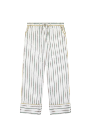 Striped Cotton Pajama Set - Marina Moscone