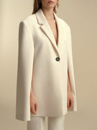 Tailored Boyfriend Blazer with Cape Sleeve - Marina Moscone