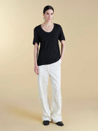 U - Neck Cotton Boyfriend T-Shirt - Marina Moscone