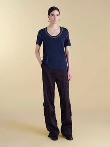 U - Neck Cotton Boyfriend T-Shirt - Marina Moscone