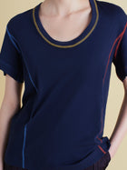 U - Neck Cotton Boyfriend T-Shirt - Marina Moscone