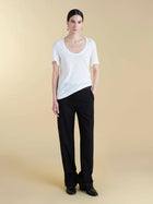 U - Neck Cotton Boyfriend T-Shirt - Marina Moscone