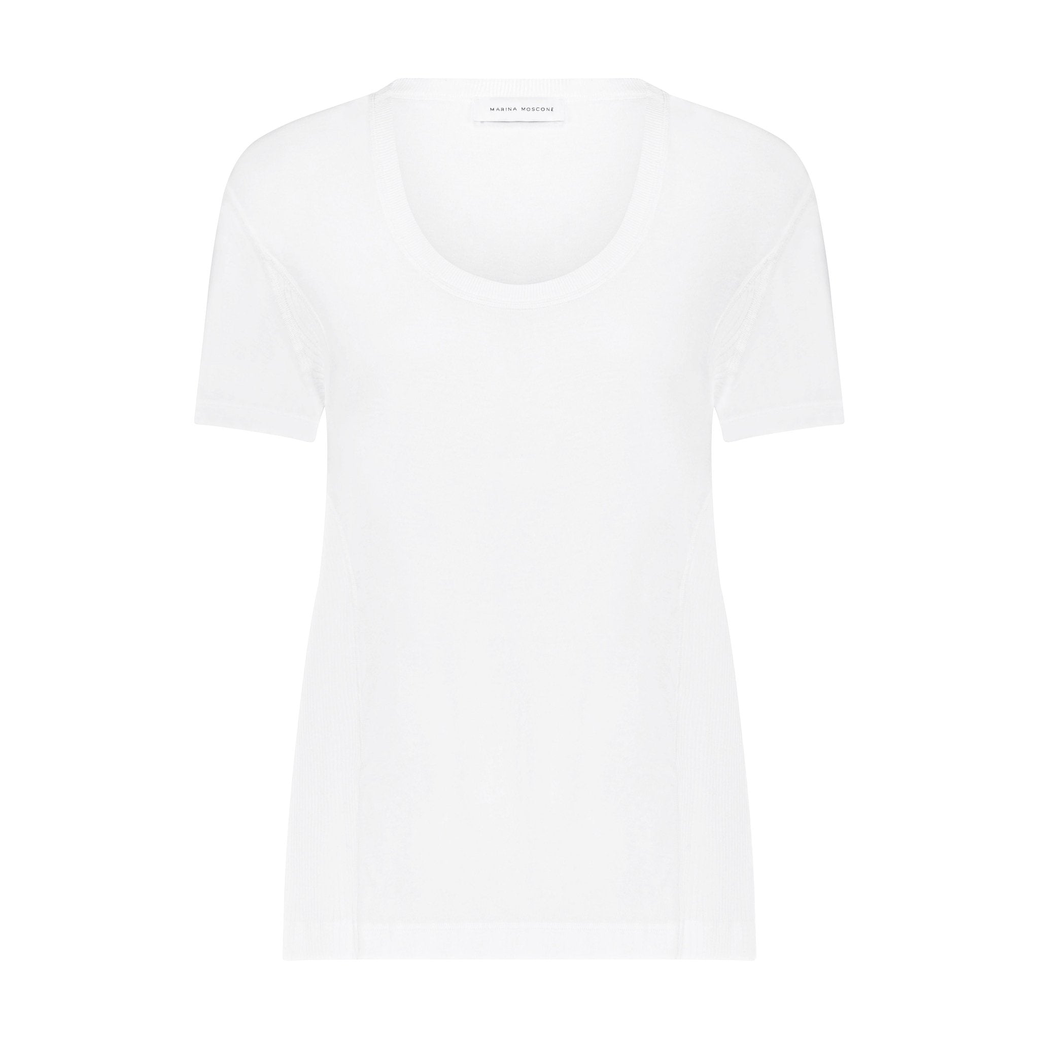 U - Neck Cotton Boyfriend T - Shirt - Marina Moscone