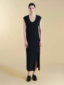 U - Neck Cotton T-Shirt Dress - Marina Moscone