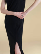 U - Neck Cotton T-Shirt Dress - Marina Moscone