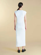 U - Neck Cotton T-Shirt Dress - Marina Moscone
