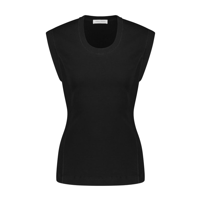 U - Neck Cotton Tank - Marina Moscone