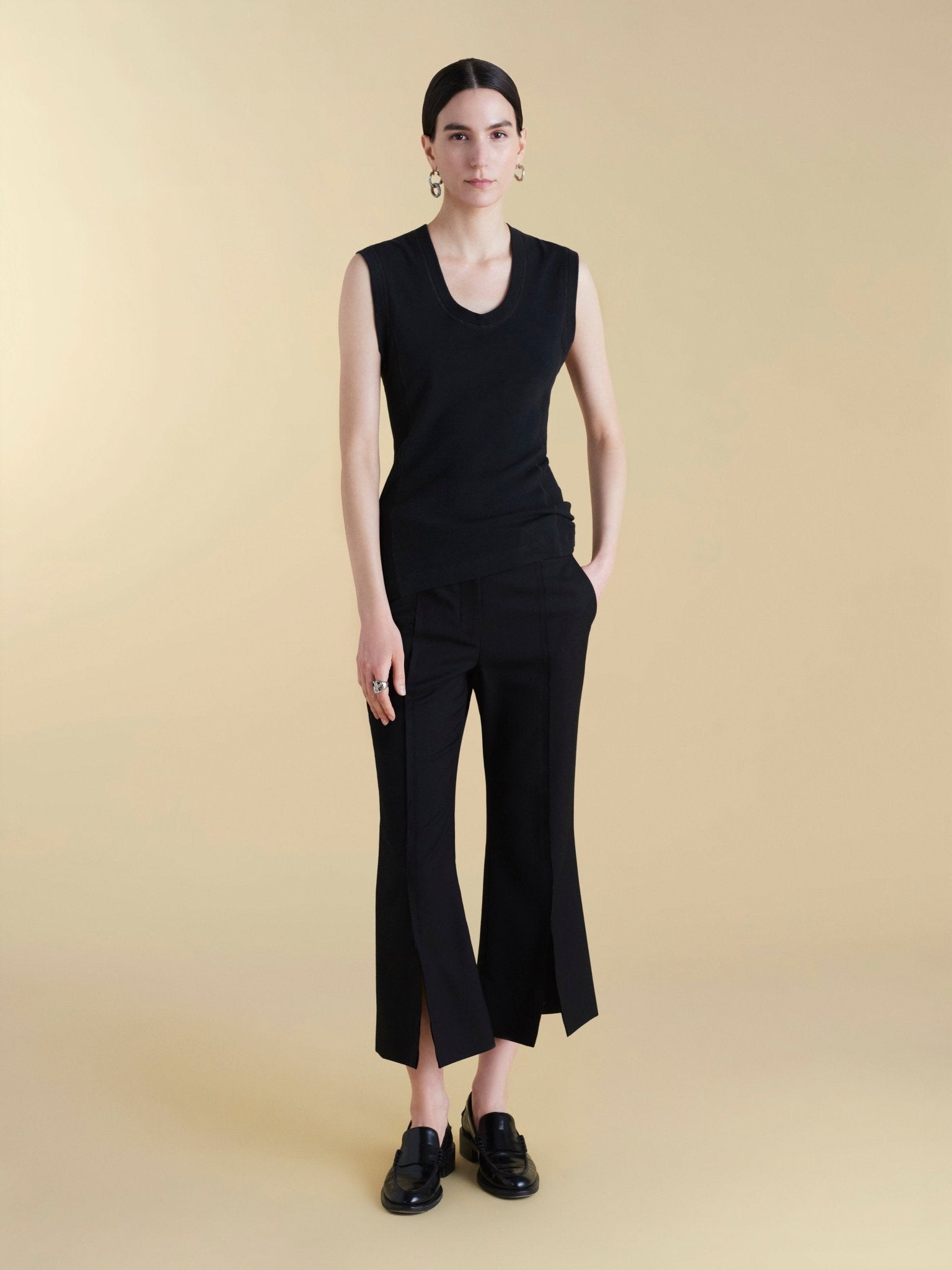 U - Neck Cotton Tank - Marina Moscone