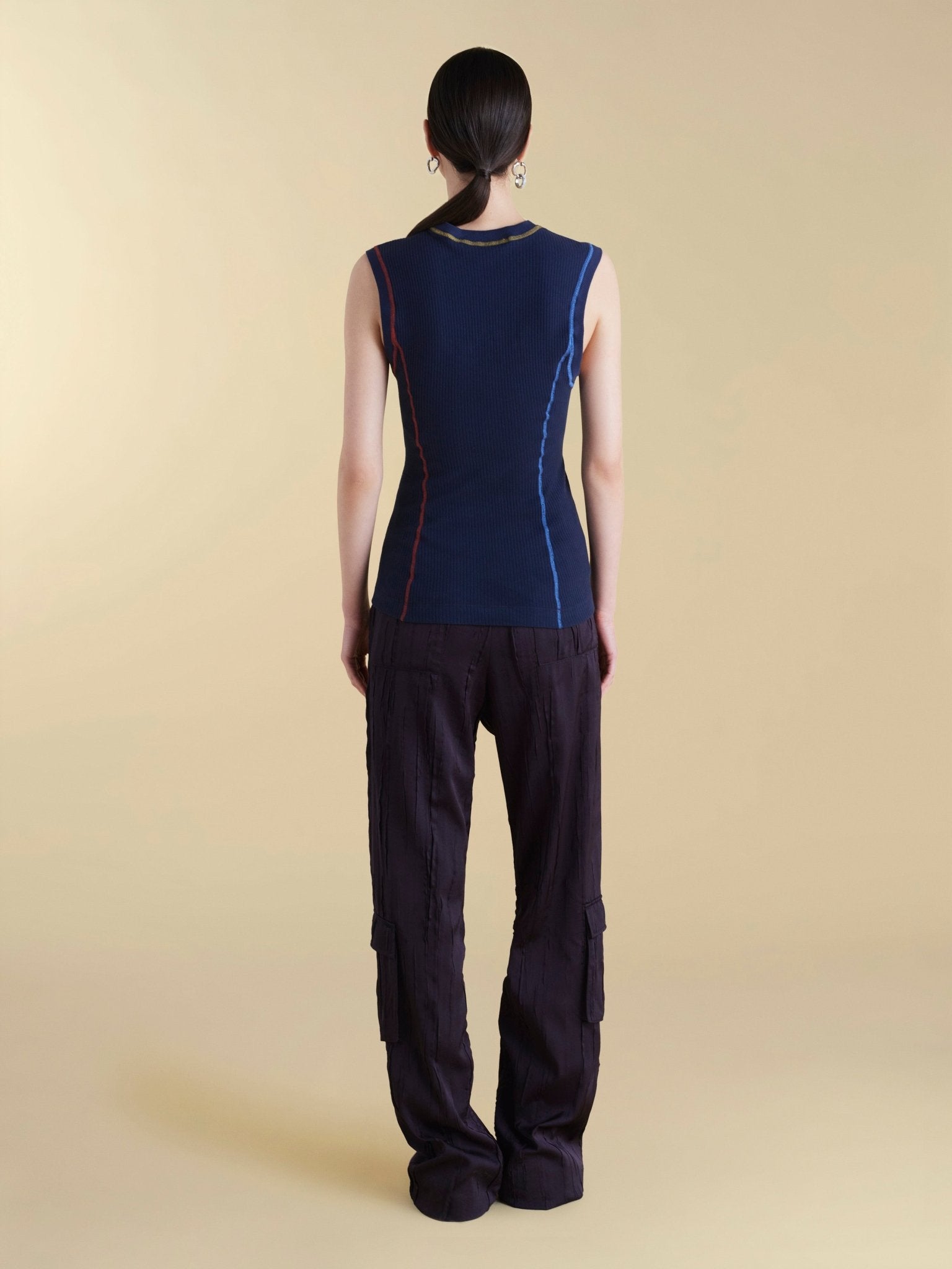 U - Neck Cotton Tank - Marina Moscone