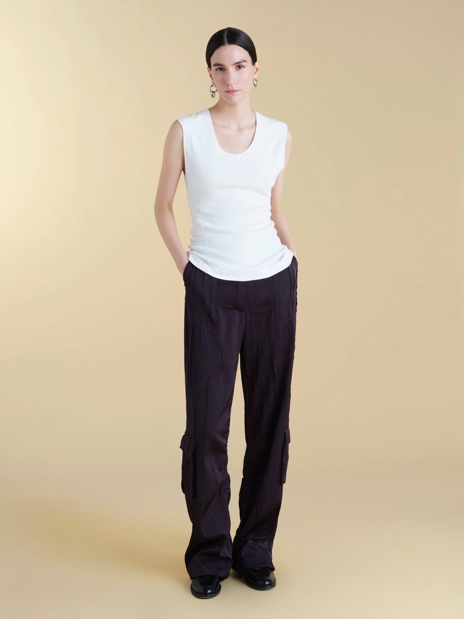 U - Neck Cotton Tank - Marina Moscone
