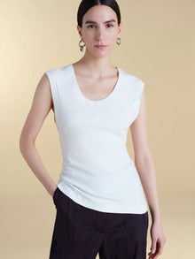 U - Neck Cotton Tank - Marina Moscone