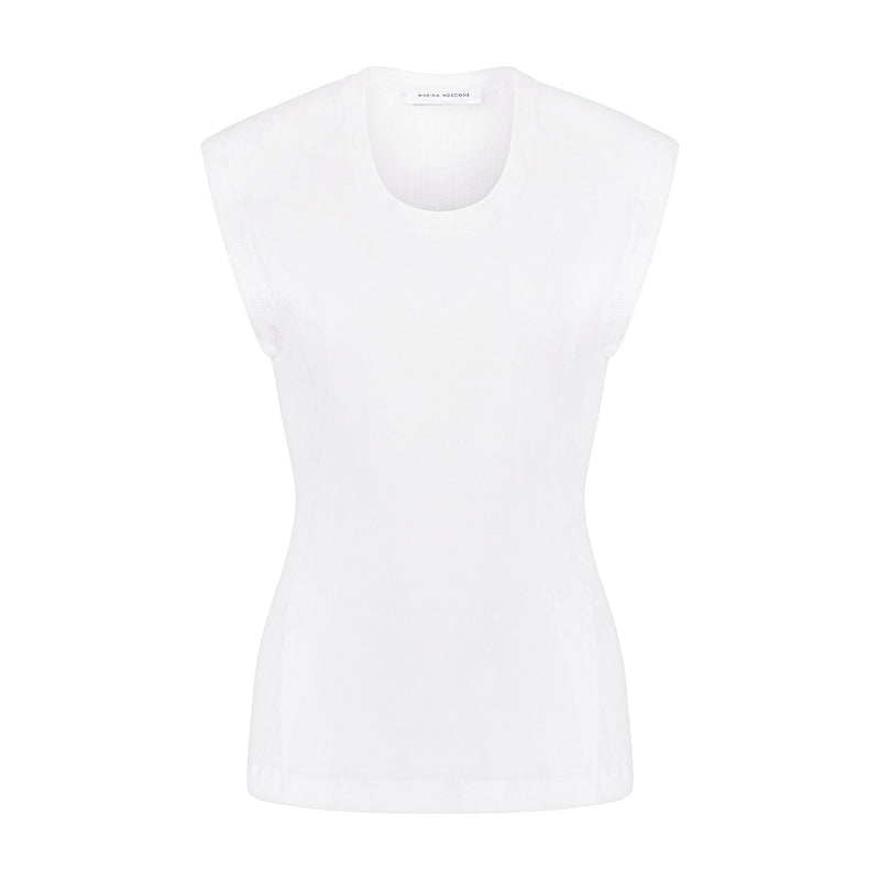 U - Neck Cotton Tank - Marina Moscone