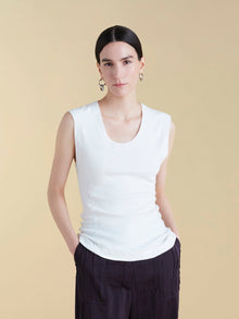 U - Neck Cotton Tank - Marina Moscone