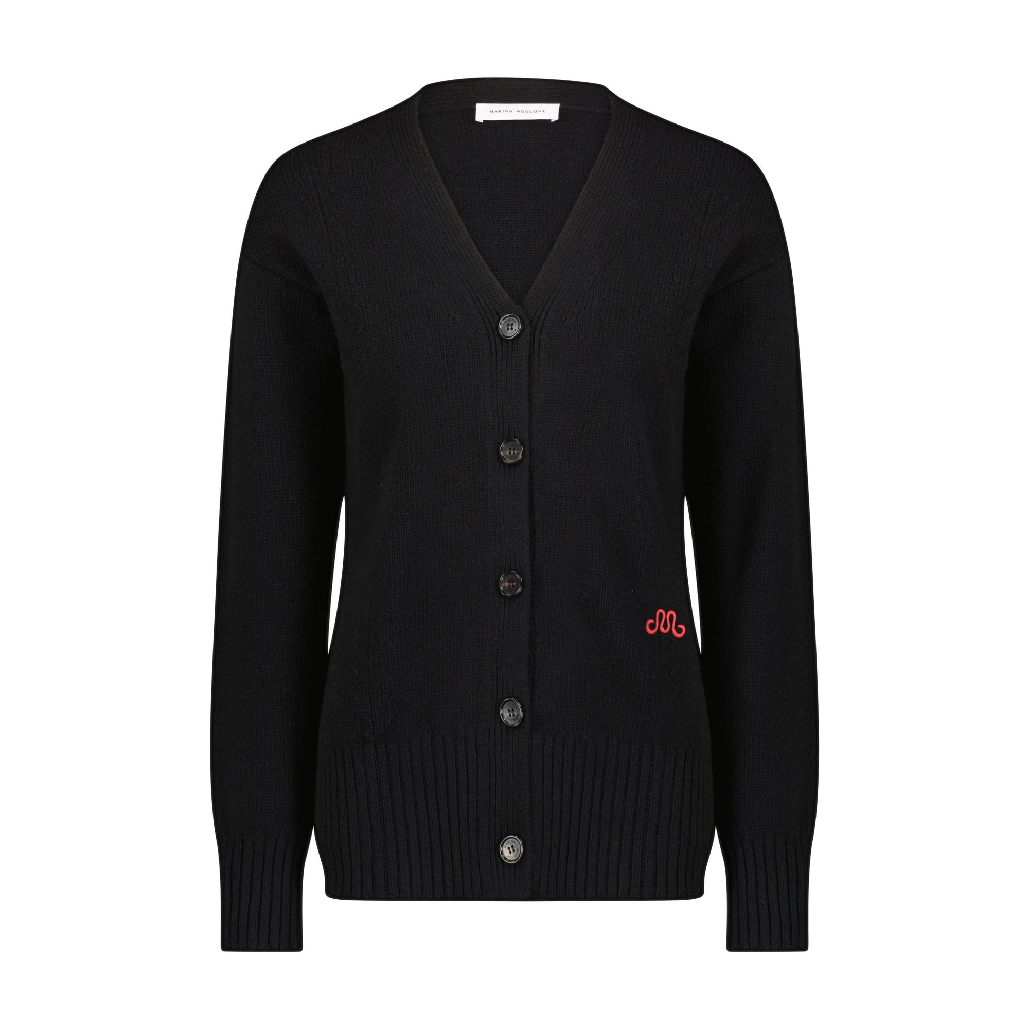 Waisted Cashmere Wool Cardigan - Marina Moscone