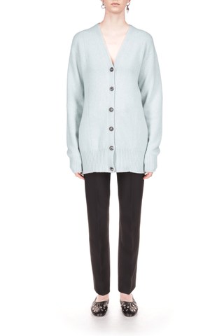 Waisted Cashmere Wool Cardigan - Marina Moscone