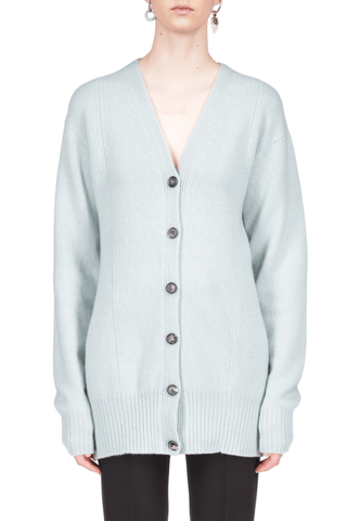 Waisted Cashmere Wool Cardigan - Marina Moscone