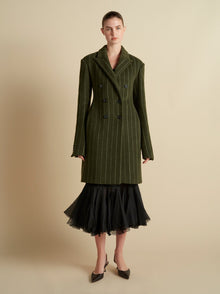 Wool Basque Tailored Overcoat - Marina Moscone
