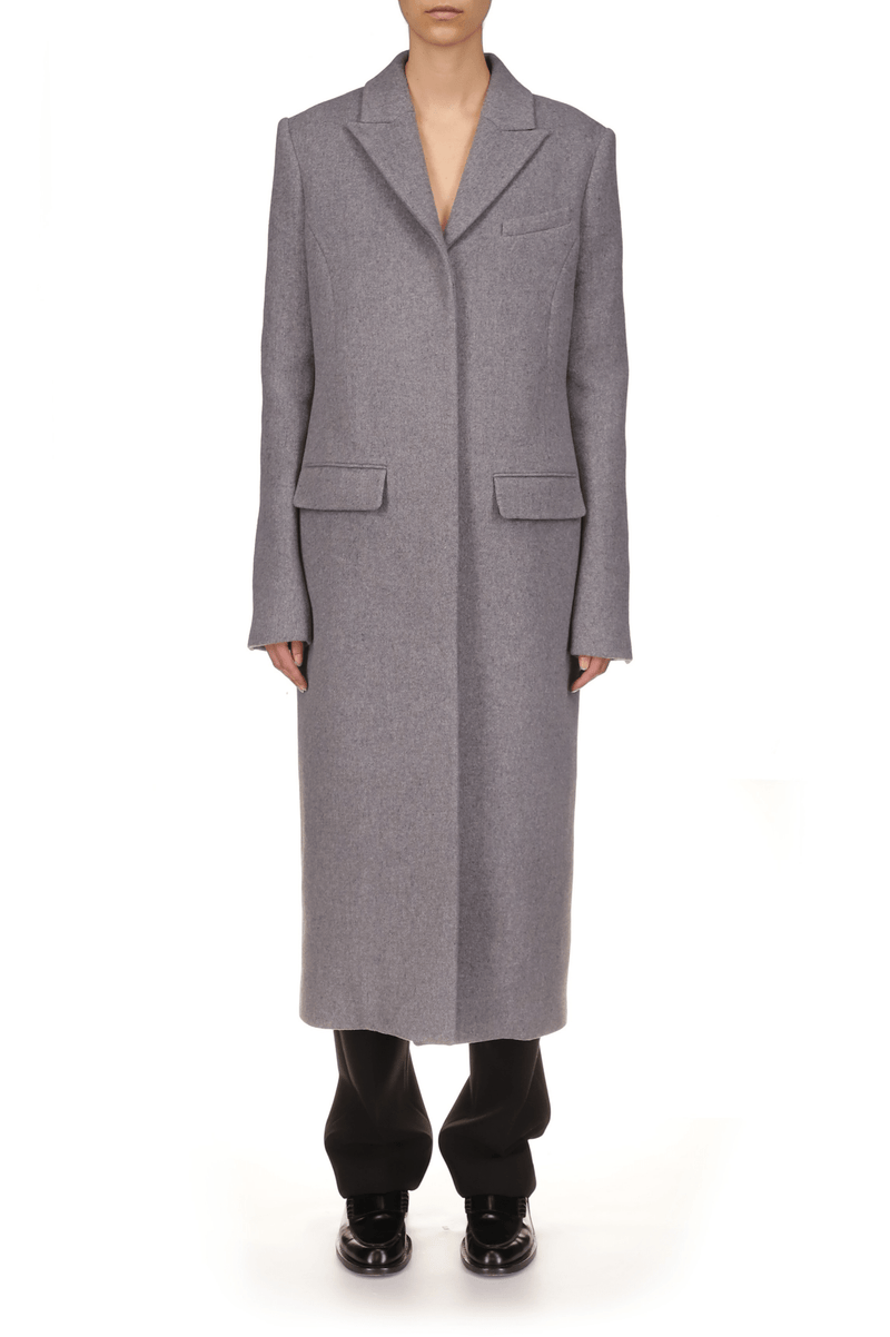 Wool Melangé Car Coat - Marina Moscone