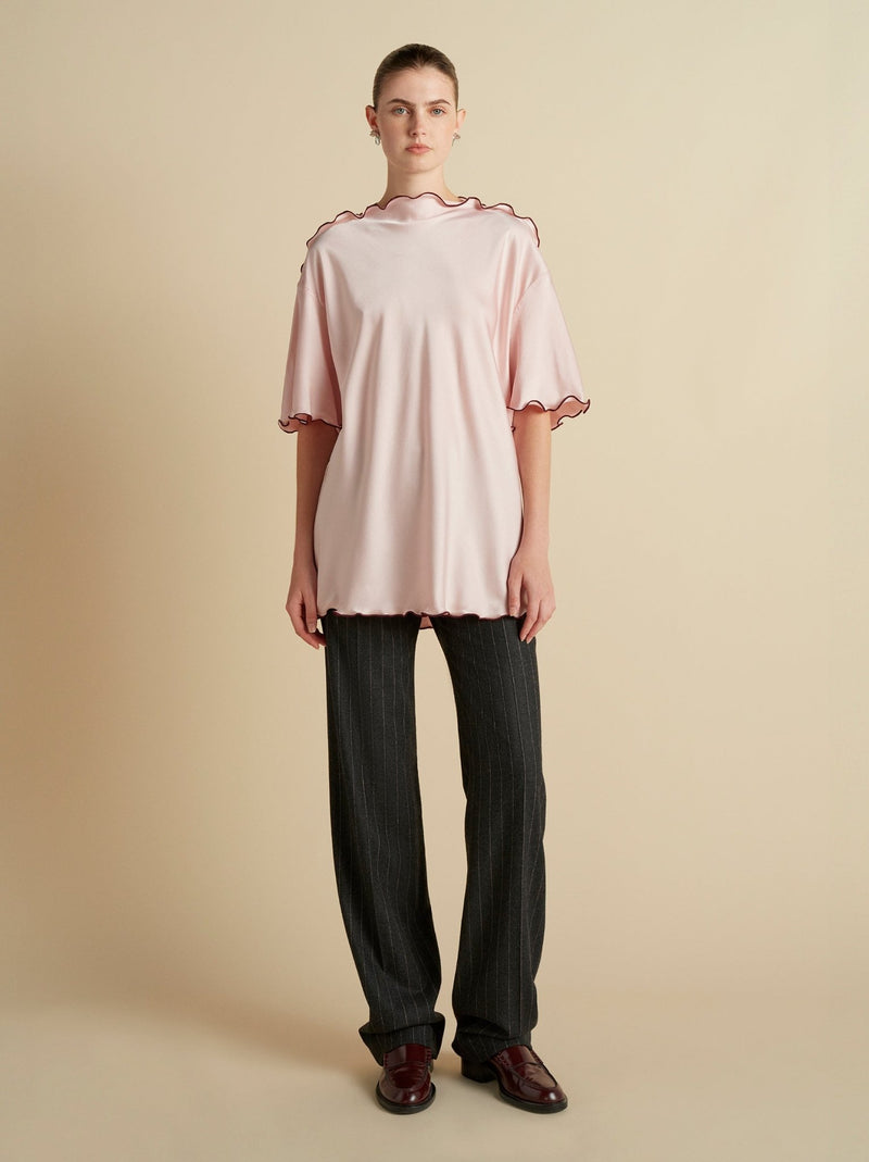 Wool Pinstripe Tailored Trouser - Marina Moscone