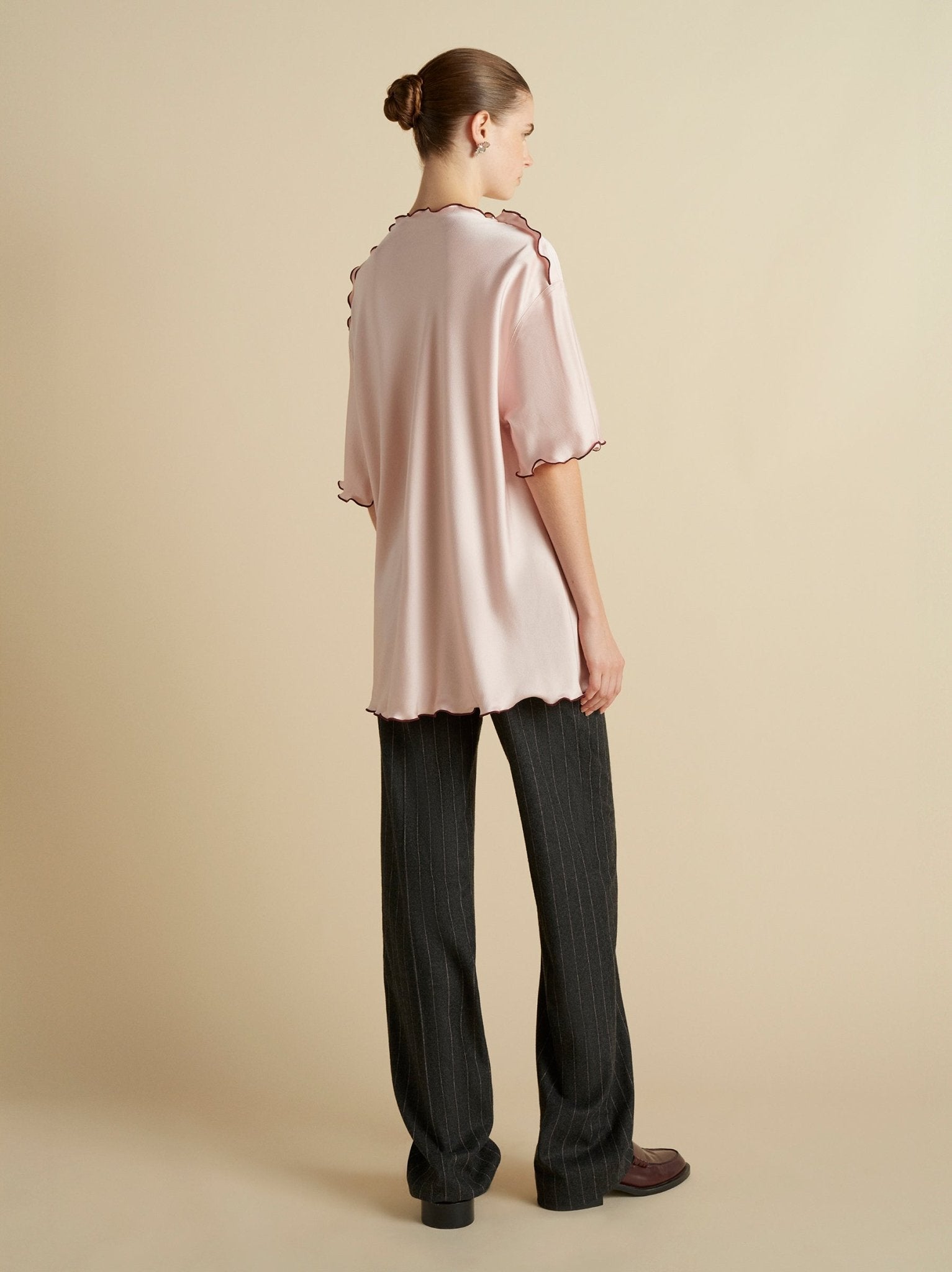 Wool Pinstripe Tailored Trouser - Marina Moscone