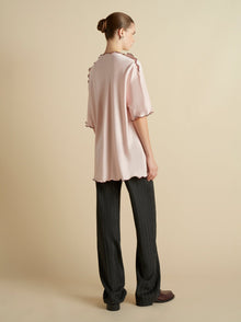 Wool Pinstripe Tailored Trouser - Marina Moscone