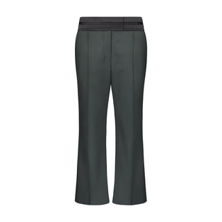 Cropped Flare Trouser with Slit