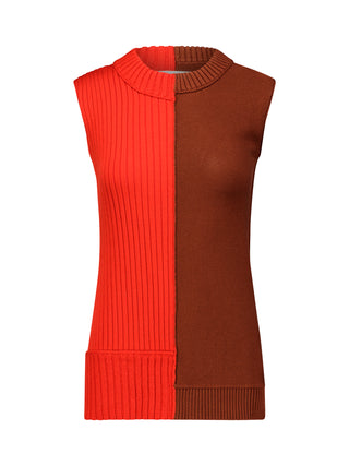 Sleeveless Patchwork Pullover